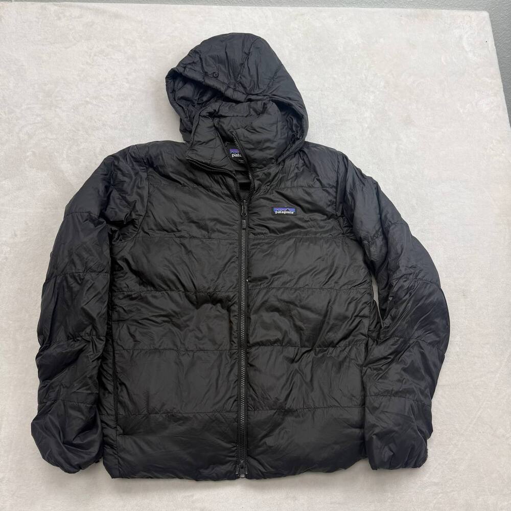 Patagonia Nano Puff Men's Hooded Jacket Black Size S Synthetic Insulated FLAWS